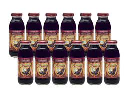 【有機JAS認定】ブルガリア産有機アロニア100％果汁<br>ケース（12ビン入り）